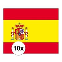 Shoppartners 10x stuks Vlag Spanje stickers Multi