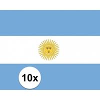 Shoppartners 10x stuks Vlag Argentinie stickers Multi