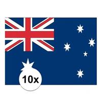 Shoppartners 10x stuks Vlag Australie stickers Multi