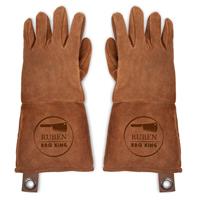 Grillhandschuhe aus Leder mit Namen - 2er Set