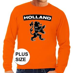 Shoppartners Oranje Holland leeuw grote maten sweater / trui heren Oranje