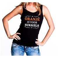 Toppers official merchandise Zwart Oranje is voor sukkels mouwloos shirt dames Zwart