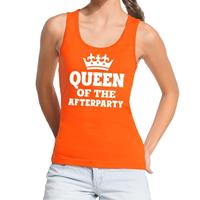 Shoppartners Oranje Queen of the afterparty tanktop / mouwloos shirt dames Oranje
