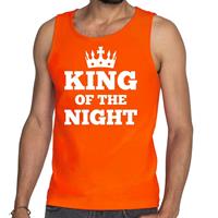 Shoppartners Oranje King of the night tanktop / mouwloos shirt heren Oranje