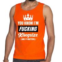 Shoppartners Oranje Fucking Kingsize tanktop / mouwloos shirt voor Oranje
