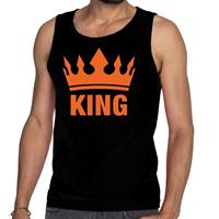 Shoppartners Zwart King en kroon tanktop / mouwloos shirt voor heren