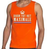 Shoppartners Oranje Door tot het maximale tanktop / mouwloos shirt voor heren