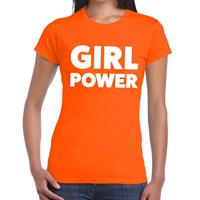 Shoppartners Girl Power tekst t-shirt oranje dames Oranje