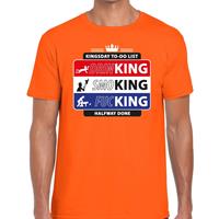 Shoppartners Oranje Kingsday to do list shirt voor heren