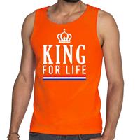 Shoppartners Oranje King for life tanktop / mouwloos shirt voor heren