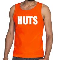 Shoppartners HUTS tekst tanktop / mouwloos shirt oranje voor heren