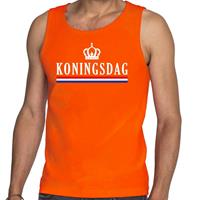 Shoppartners Oranje Koningsdag met vlag tanktop / mouwloos shirt voor he Oranje
