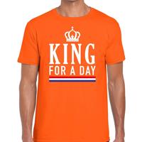 Shoppartners Oranje King for a day t-shirt voor heren