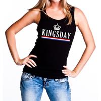 Shoppartners Zwart Kingsday tanktop / mouwloos shirt voor dames