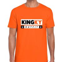 Oranje Kingky outfit t-shirt voor heren