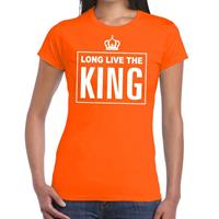 Shoppartners Oranje Long live the King Engels t-shirt dames Oranje