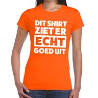Shoppartners Dit shirt ziet er ECHT goed uit t-shirt oranje dames Oranje