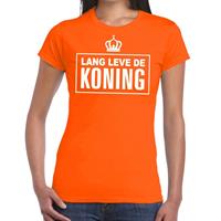 Shoppartners Oranje Lang leve de Koning t-shirt dames Oranje