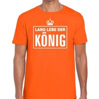 Shoppartners Oranje Lang lebe der Konig Duits t-shirt heren Oranje
