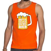 Shoppartners Oranje Het is oranje en wil bier tanktop/mouwloos shirt heren Oranje