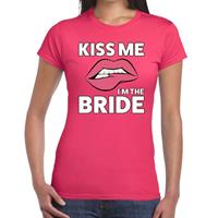 Shoppartners Kiss me I am The Bride t-shirt roze dames Roze