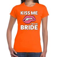 Shoppartners Kiss me i am the bride t-shirt oranje dames Oranje