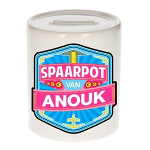 Kinder spaarpot voor Anouk - keramiek - naam spaarpotten