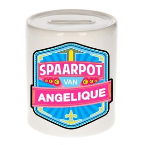 Kinder spaarpot voor Angelique - keramiek - naam spaarpotten