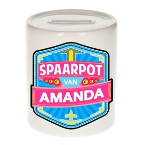 Kinder spaarpot voor Amanda - keramiek - naam spaarpotten