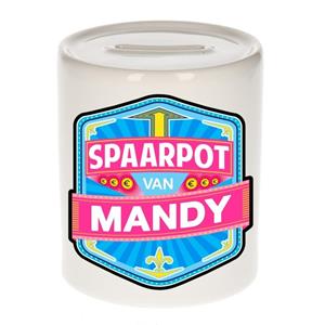 Kinder spaarpot voor Mandy - keramiek - naam spaarpotten