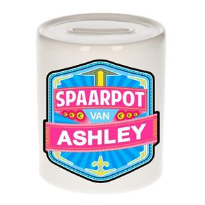 Kinder spaarpot voor Ashley - keramiek - naam spaarpotten