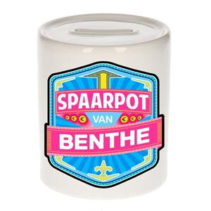 Kinder spaarpot voor Benthe - keramiek - naam spaarpotten