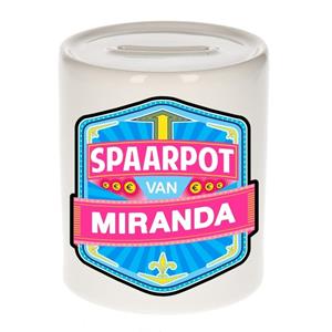 Kinder spaarpot voor Miranda - keramiek - naam spaarpotten