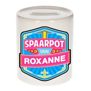 Kinder spaarpot voor Roxanne - keramiek - naam spaarpotten