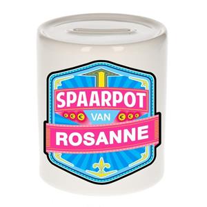 Kinder spaarpot voor Rosanne - keramiek - naam spaarpotten