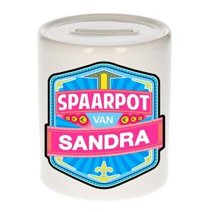 Kinder spaarpot voor Sandra - keramiek - naam spaarpotten