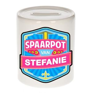 Kinder spaarpot voor Stefanie - keramiek - naam spaarpotten