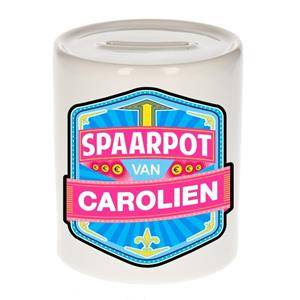 Kinder spaarpot voor Carolien - keramiek - naam spaarpotten