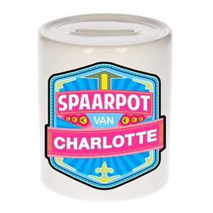 Kinder spaarpot voor Charlotte - keramiek - naam spaarpotten