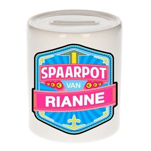 Kinder spaarpot voor Rianne - keramiek - naam spaarpotten