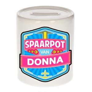 Kinder spaarpot voor Donna - keramiek - naam spaarpotten