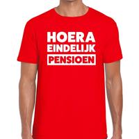 Shoppartners Hoera eindelijk pensioen t-shirt rood heren Rood