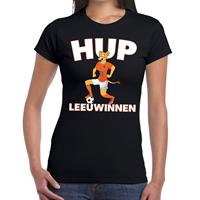 Shoppartners Nederland supporter t-shirt Hup Leeuwinnen zwart dames Zwart
