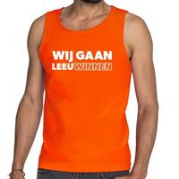 Shoppartners Nederland supporter tanktop Wij gaan Leeuwinnen oranje heren Oranje
