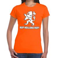 Shoppartners Nederland supporter t-shirt Hup Holland Hup oranje voor dames