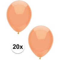 20x Perzik oranje metallic ballonnen 30 cm Oranje