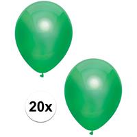 20x Donkergroene metallic ballonnen 30 cm Groen