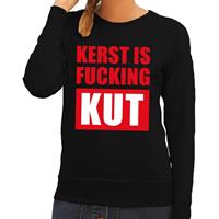 Shoppartners Foute kersttrui Kerst Is Fucking Kut zwart voor dames