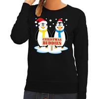 Shoppartners Foute kersttrui pinguin vriendjes zwart dames (44) Zwart
