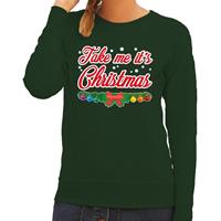 Shoppartners Foute kersttrui groen Take Me Its Christmas voor dames